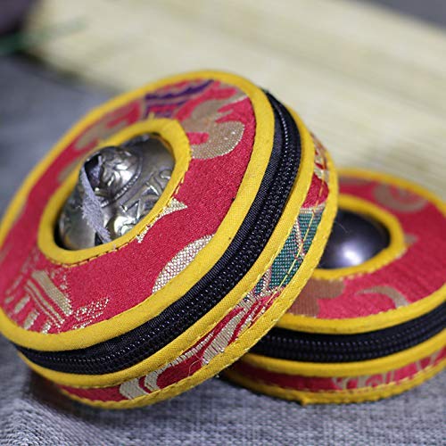 Tibetan Tingsha Bell Set - Tibetan Cymbals - for Sound Healing, Yoga, Meditation, and Mindfulness,Handmade in Nepal,Made of Bronze,Plain Pattern,6.5cm/2.6 inch - color: 10-Bronze-Plain-6.5cm