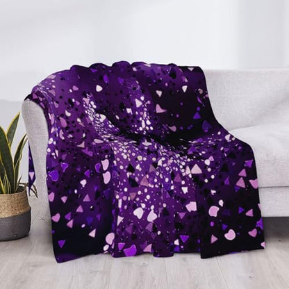 Women's Glitter Prints Throw Blanket (320g Flannel) Anti-Pilling Warm Fuzzy Blankets for Bed Sofa Couch Travel 40x30 Inch - color: Women's Glitter, size: 40x30 Inch