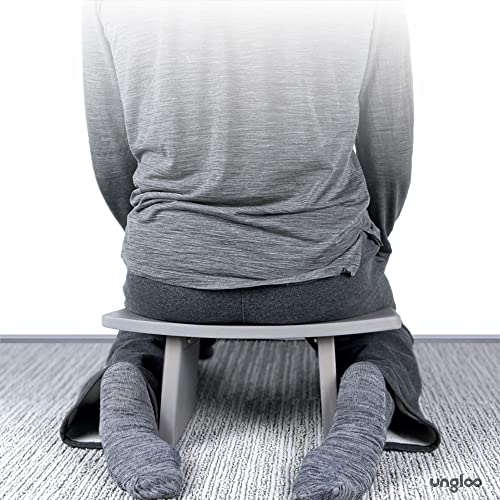Meditation Bench | Wide & Tall Sturdy Stable Cross Legged & Kneeling Stool | Easy on HIPS and Knees | Prayer Bench | Lightweight Sustainable Bamboo Stool
