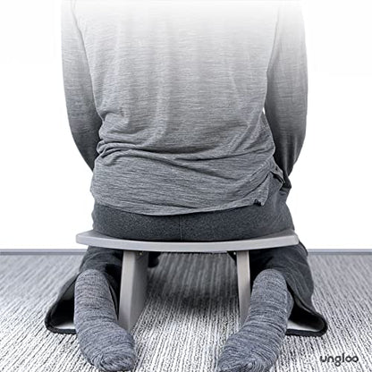 Meditation Bench | Wide & Tall Sturdy Stable Cross Legged & Kneeling Stool | Easy on HIPS and Knees | Prayer Bench | Lightweight Sustainable Bamboo Stool