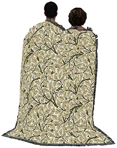 Pure Country Weavers William Morris Oak Tree Gold Blanket - Arts & Crafts - Gift Tapestry Throw Woven from Cotton - Made in the USA (72x54) - color: Gold, size: Large