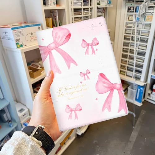 Bible Verse Lined Journal Notebook for Women Men, 200 Pages A5 Hardcover Leather Journals for Writing Note Taking, Positive Affirmation Christian College Ruled Notebook Diary Notepad, Preppy Bow 4 - color: Multi 1312