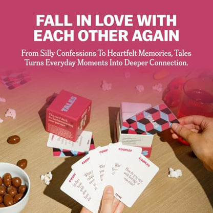 TALES 150 Conversation Starter Cards, Couples Edition, Prompts for Deeper Connection, Games for Adults, Date Night Ideas, Anniversaries, and Quality Time Together - color: Couples Edition