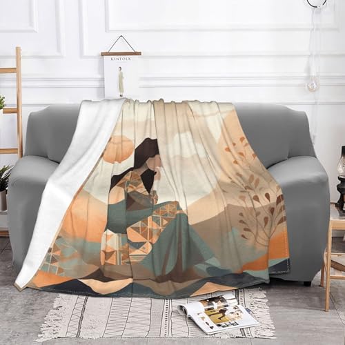 Ultra-Soft Micro Fleece Blanket Lightweight Flannel Fuzzy Blanket Meditation Throw Blanket 80"x60" Warm Cozy Plush Blanket Air Conditioning Quilt Large Fleece Blanket for Bed Couch Sofa - size: 80"x60"