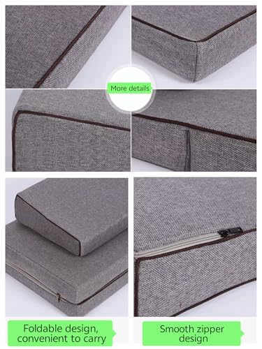 Meditation Cushion Set - Meditation Pillow Rectangular Mat and Meditation Mat for Sitting Meditation and Yoga(Size:70x70cm(28x28inch),Color:Earthy Yellow-2)