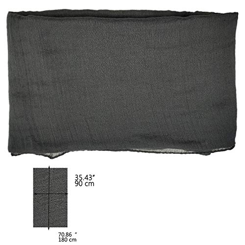 Women's Cotton Scarves Lady Light Soft Fashion Solid Scarf Wrap Shawl - color: Darkgrey