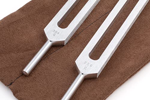 Body Tuners Tuning Forks - 256Hz & 384Hz (C&G) for Sound Healing, Precision-Machined Aluminum Alloy - Made in USA - Chakra Healing, Sound Therapy, Reiki, Yoga, Energy Balancing Tools. - size: 256 hz & 384 hz