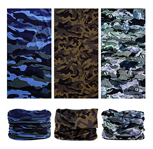 Headband Neck Gaiter Head Wrap Headwear Face Mask Magic Scarf Bandana for Men and Women - color: 9pc.camouflage New Series