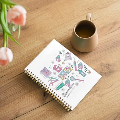 WUCHJ Dentist Gifts Notebook, Dental Hygienist Assistant Gifts Journal, Dental Doodle Spiral Notebook Journal for Note Taking, Dentist Office Supplies, 5.5x8.3 Inch - color: dentisit