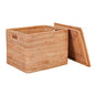 Rattan Basket With Lid, Large Lidded Basket For Storage(15.7" L×13"W×11.8"H) - size: 15.7"×13"×11.8"