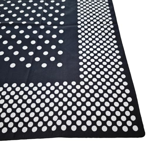 35" Head Scarf Large Square Scarf Like Cotton Hairscarf Fashion Scarves Bandana Night Sleeping Wraps for Women B01 - color: Black-white Polka Dots