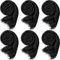 Geyoga 6 Pcs Women Scarf Shawl Hijab Scarves Cotton Crinkle Hijab for Women Blend Shawl Crinkle Wrap Head for Seasons - color: Black