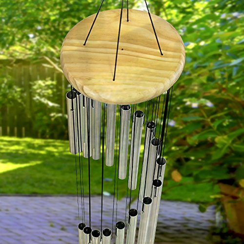 Sorbus Wind Chimes – Tubular Decorative Outdoor Garden Accent with Soothing Musical Bell Sounds – Great for Memorial, Home, Deck, Patio, or Garden, Metal
