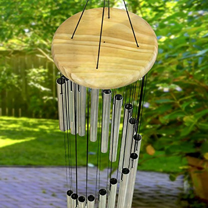 Sorbus Wind Chimes – Tubular Decorative Outdoor Garden Accent with Soothing Musical Bell Sounds – Great for Memorial, Home, Deck, Patio, or Garden, Metal