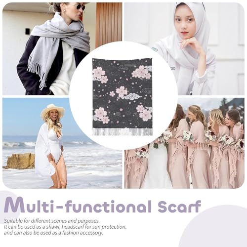 Autumn Winter Pashmina Shawls Wraps Scarf for Woman Girl - color: Picture (619)