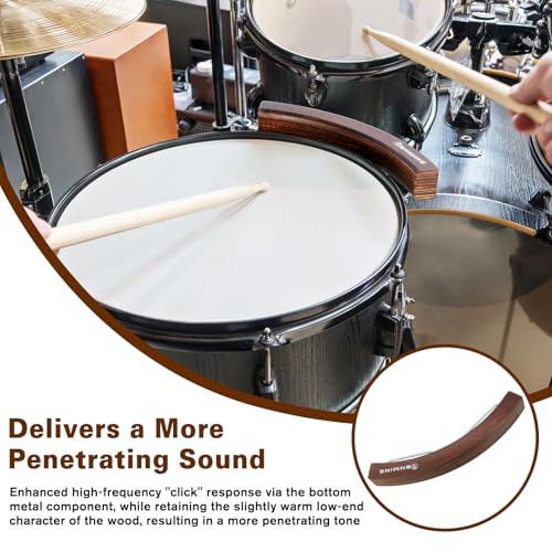RANMING Click Percussion Wood Block Snare Wood Block with 20-Layer Maple Compatible with 13-14inch Snare Drum Portable & Easy to Use