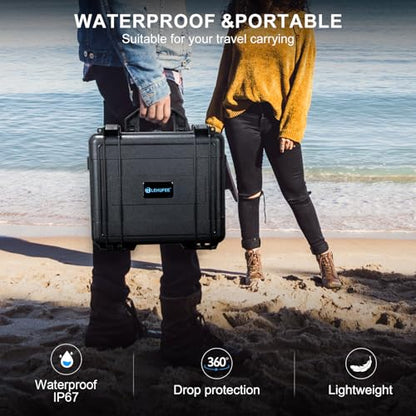 Lekufee Portable Waterproof Hard Case for DJI Mini 4 Pro/3 Pro/3 Drone, RC 2/RC N3/N2, Goggles 2/3/Integra, RC Motion 2/3 and Accessories(Case Only)