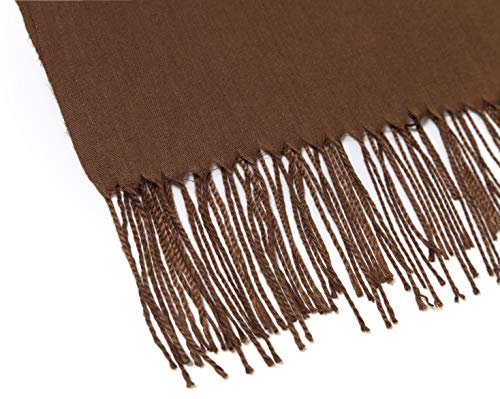Cindy & Wendy Pashmina Shawls and Wraps Scarf for Women Soft Large Winter Shawl for Evening Dress Wedding Party - color: Coffee