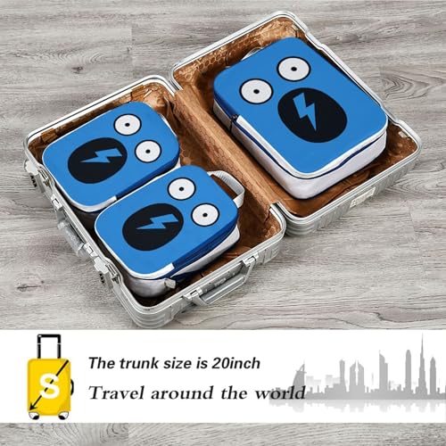 Reusable 3 Set Packing Travel Bags Polyester Closet Organizer Storage, Lightning Shocked Look (3 Set) - color: Lightning Shocked Look