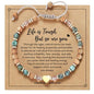 HETICA Inspirational Gifts for Women Birthday Natural Stone Inspirational Bracelet Collection Thinking of You Get Well Soon Card Jewelry Gifts for Women Friend Sister - style: Life Is Tough but so Are You