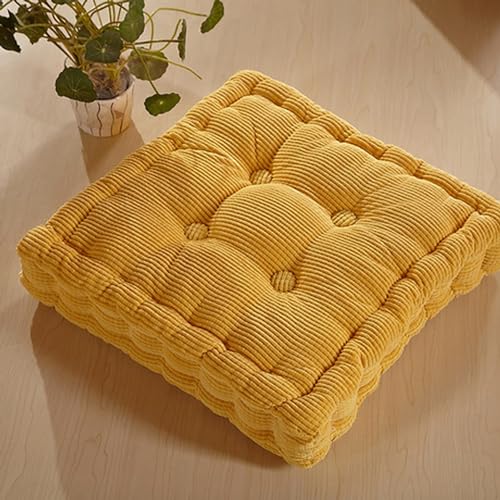 40x40cm Floor Pillow, Meditation Pillow, Square Floor Cushion, Cushion Pillow Thick Soft Chair Seat Room Tatami Cushion for Home Decoration Beige - color: Beige