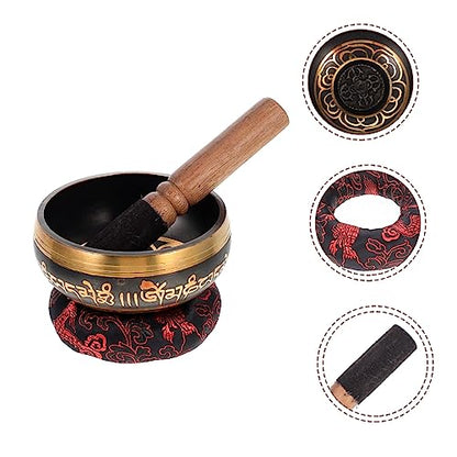 Tibetan Singing Bowl Peaceful Meditation Chime Handmade Craftsmanship Random Color