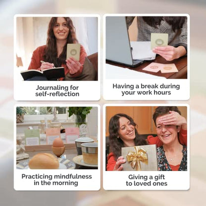 metaFox Mindful Moments 55 Mindfulness Cards with Affirmations, Meditation Activities & Mindful Exercises | Mindful Reminders Card Deck for Adults, Self Care & Daily Reflection