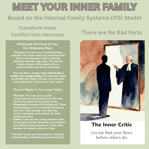 The IFS Deck: 53 Internal Family Systems Therapy Cards for Parts Work, Shadow Work & Self-Awareness – Mindfulness & Journaling Prompts for Emotional Healing and Personal Growth