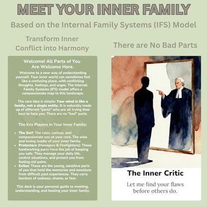 The IFS Deck: 53 Internal Family Systems Therapy Cards for Parts Work, Shadow Work & Self-Awareness – Mindfulness & Journaling Prompts for Emotional Healing and Personal Growth