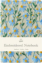 A5 Sketchbook, Flower Notebook, Embroidered Journal, Daisy Gifts for Women, 8"x6" Notebook, Hardcover, Lay Flat, Personalized Notebook, Unlined Notebook, Plain Journal, Blue Daisy