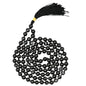 Amazing Gemstone Japa Mala 108 Prayer Beads Necklace and Wrist Mala Bracelet for Meditation - color: Black Banded Agate, size: Hand Knotted