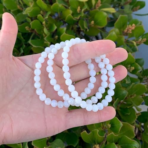 Adabele 1pc Natural Stretch Gemstone Bracelet 6mm (0.24 Inch) Bead 7" 7.5" 8 inch Healing Crystal Quartz Energy Chakra Jewelry Women Birthday Gift - color: Blue Flash Moonstone, size: 7.5 inch