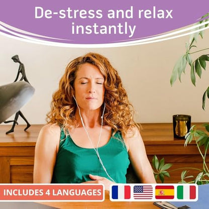 Morphée Zen | Guided Meditation Sound Device for Instant Relaxation | Enhance Well-Being, Reduce Stress and find Deep Relaxation | Portable Meditation Sound Machine | 72 Sessions in 4 Languages