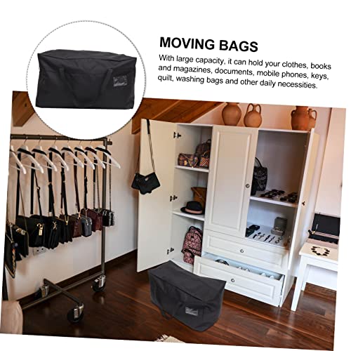 Luxshiny Large Waterproof Storage Bag for Moving and Organizing Clothes Bedding and Quilts Heavy Duty Oxford Fabric with Handles for Travel and Home Use