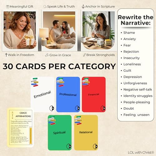 Bible Verse Cards – 150 Christian Affirmation Cards with Scripture Reflections to Renew the Mind & Overcome Challenges | Devotional Cards for Prayer, Personal Growth & Groups | Grace Affirmations - color: Yellow