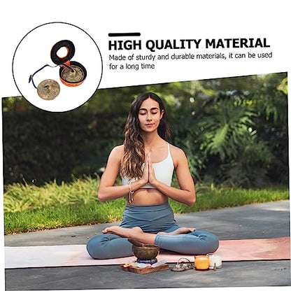 SECFOU Yoga Cymbal Bell Meditation Hand Chime Brass Ringing Bell for Meditation Religious Percussion Instrument