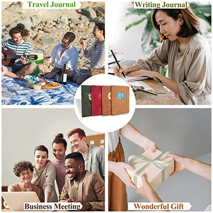 Fanery Sue Journal for Women & Men Tree of Life Journals for Writing with Pen, A5 College Ruled Lined Writing Personal Diary Notebooks 180° Lay Flat Thick Paper Hard Cover Leatherette (Olive Green)