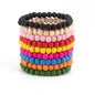 9 PCS Set, Colorful Wooden Bead Bracelets, Handcrafted,Cuff Wrap Bangles Meaningful Gift
