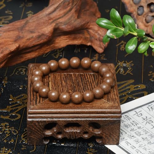 DomKim Handmade Chinese Fragrant Botanical Beads Herbal Incense Mala Bracelet Natural for Calm, Aromatherapy - size: 10mm*19