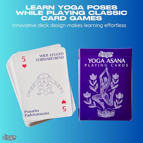 Lingo Yoga Asana Playing Cards | Yoga Flow: 52 Poses & 2 Shantras | Mindful Movement
