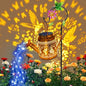 Solar Lights Outdoor Garden Decor, Hummingbird Hanging Watering Can Landscape Lights Waterproof Outside Decorations for Yard Front Porch Patio Backyard, Gardening Gift for Mom Grandma Women Birthday - style: Hummingbird with Butterfly