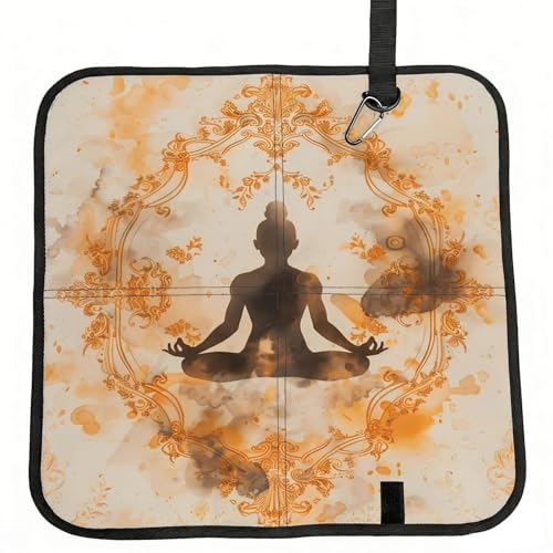 Yoga Meditation (2) Print Folding Seat Pad, Portable Camping Seat Cushion for Outdoor
