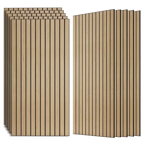 Wood Veneer Sound Panels, 10 Pack 47.2”x23.6” Wall Panels, Decorative Acoustic Panels for Walls, for Office,Home Theater,Studio,Living Room, Teak(Mitred) - color: Mitred Teak, size: 10 PACK