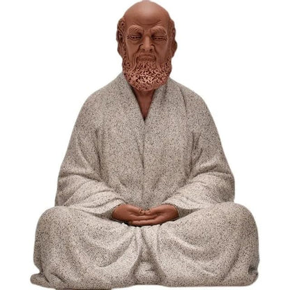 Desktop Decoration Zen Purple Sand Buddha Ornaments Home Living Room Tea Room Ceramic Handicrafts Handmade Desktop Decor for Office