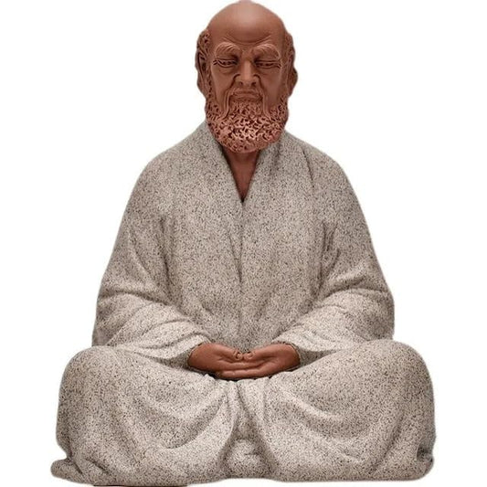 Desktop Decoration Zen Purple Sand Buddha Ornaments Home Living Room Tea Room Ceramic Handicrafts Handmade Desktop Decor for Office