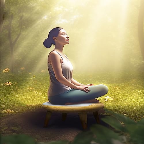 Folding Meditation Bench Meditation Kneeling Stool Non Slip Mat with Simulate 0 Gravity, for Women Men Prayer Yoga