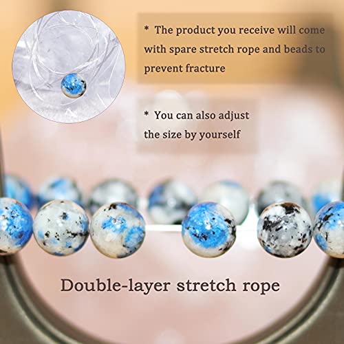 8mm Natural Gemstone Stretch Bracelet, Handmade Unisex Crystal Bracelets for Meditation, Yoga, Spiritual Healing & Positive Energy