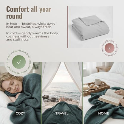 4-Layer Muslin Cotton King Bed Blanket (108 x 90 inches) – Ultra Soft, Breathable & Lightweight All-Season Gauze Blanket, Cozy Comfort, Machine Washable – Teal - color: Teal, size: King (108 x 90 inches)