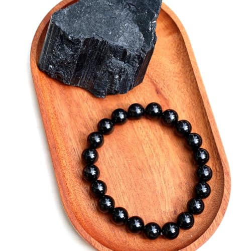 Natural Handmade Healing Chakra Bracelet - color: 10m-Black Tourmaline-FOR 7-8 INCH WRIST