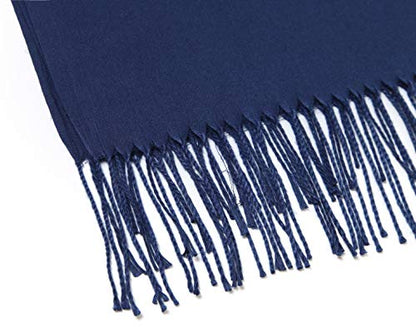 Cindy & Wendy Pashmina Shawls and Wraps Scarf for Women Soft Large Winter Shawl for Evening Dress Wedding Party - color: Navy